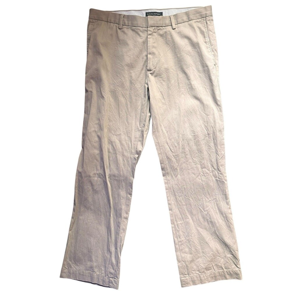 Banana Republic Chino Pants Men’s 36x30 Khaki Beige 100% Cotton Casual